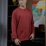 Maroon for Men: Lengan Panjang