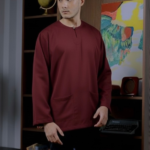 Burgundy for Men: Lengan Panjang